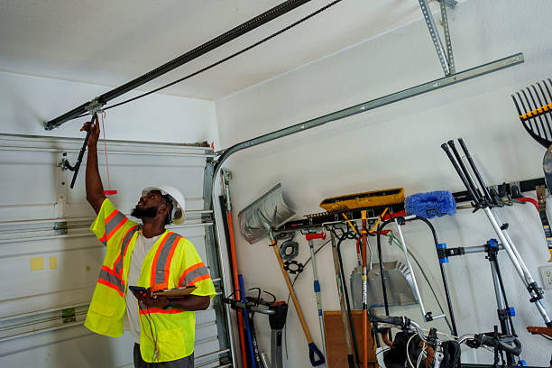 Professional Garage Door Panel Replacement technician working in Forest City, FL